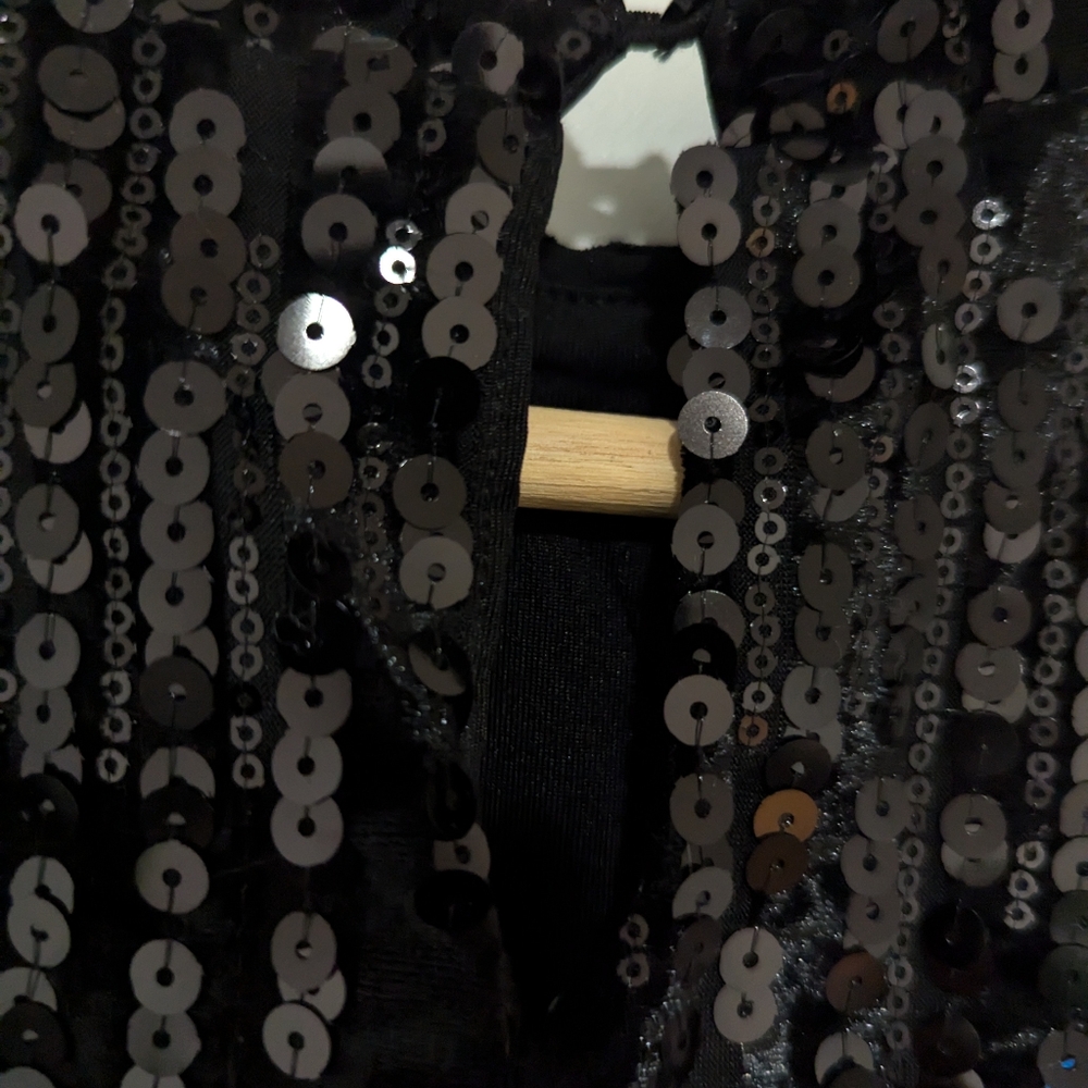 Festive Sequin Mini Shift Dress - image 3